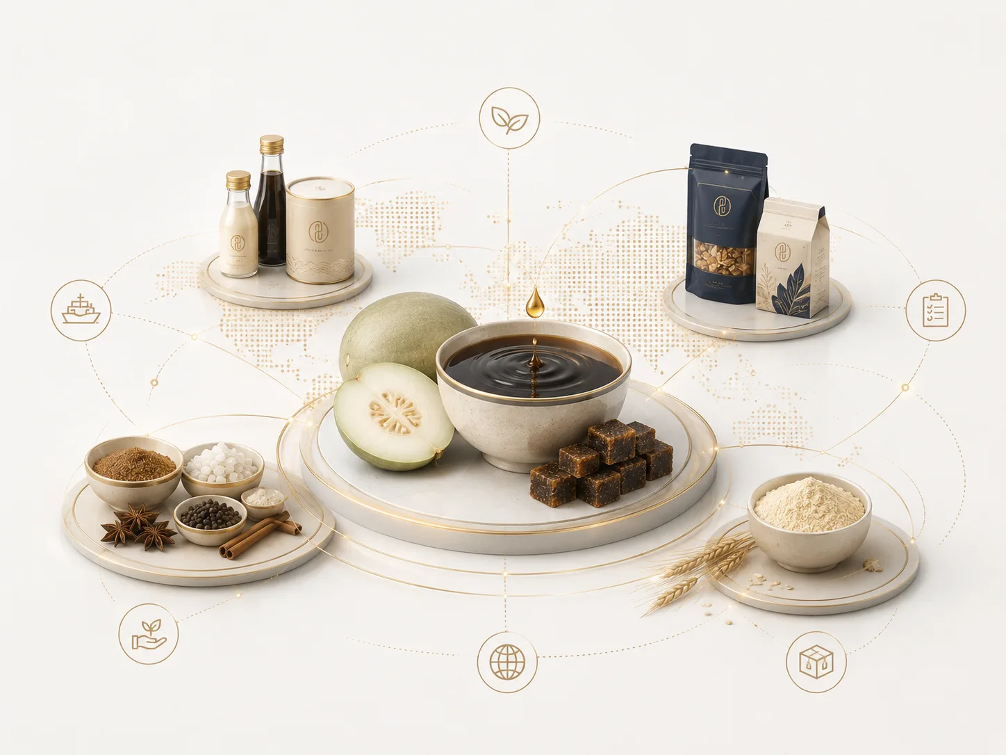 Zeissolution 食品原料與跨境食品市場解決方案示意圖